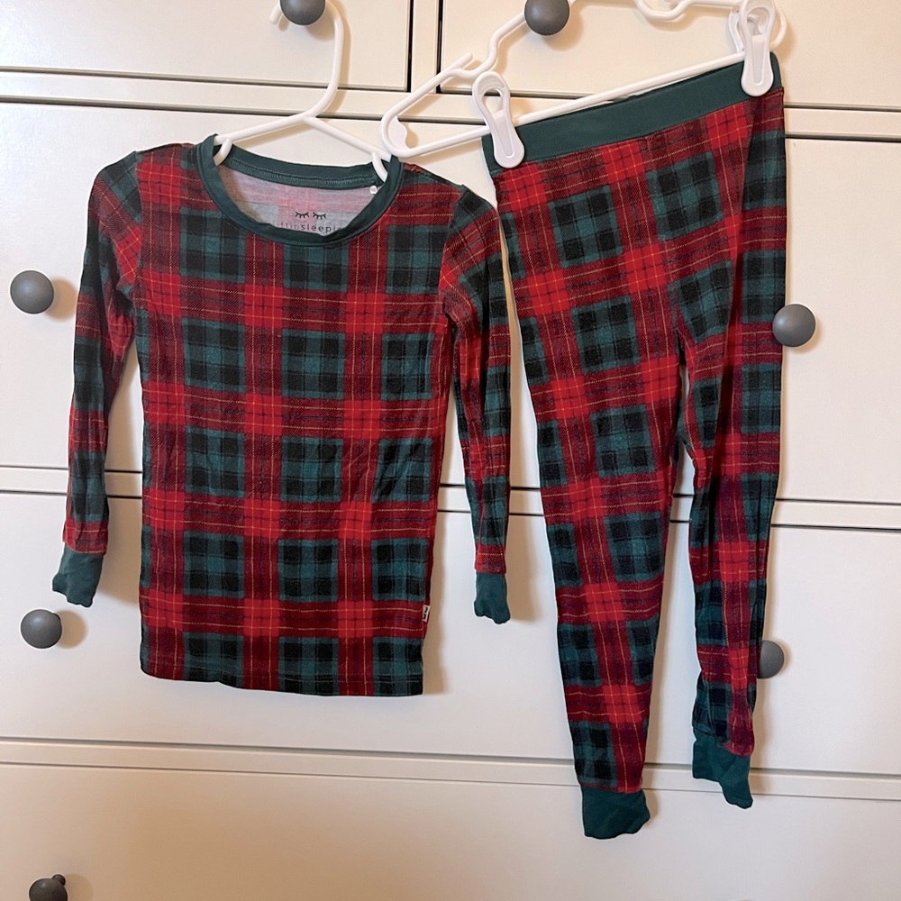 Little sleepies 2 piece pajamas-tartan plaid